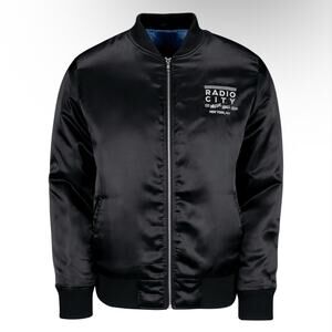 RADIO CITY ROCKETTES holiday embroidered city style bomber jacket 2XL